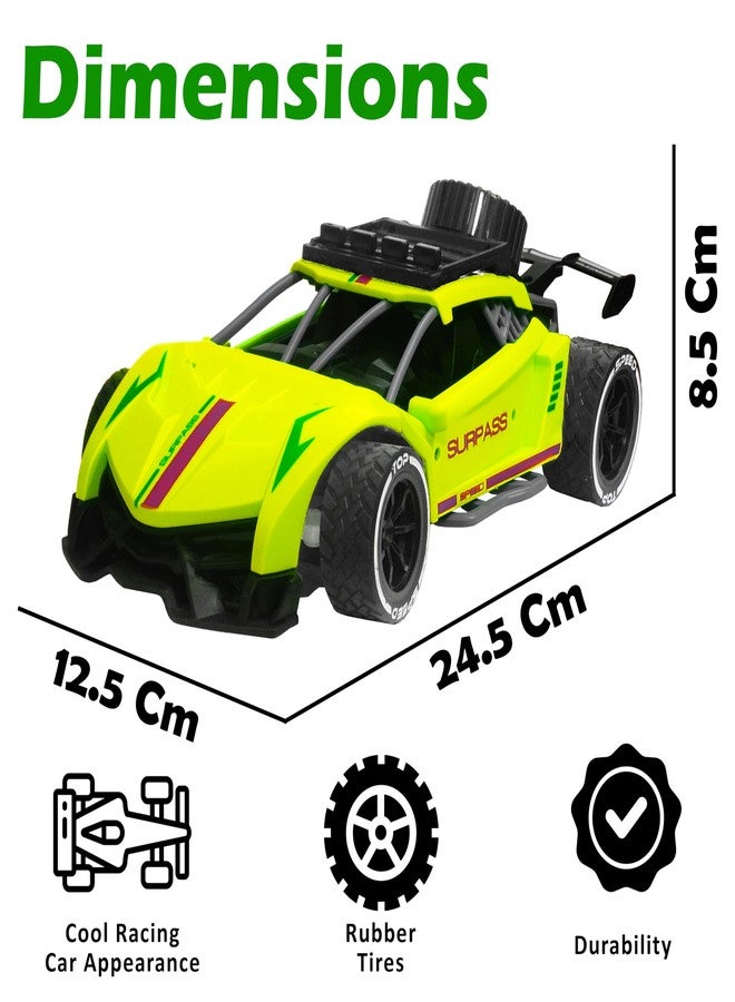 VGRASSP Rechargeable Racing Car Toy for Kids with 2.4 GHz Long Range Remote Control - 1:16 Scale Joystick RC Sports Vehicle (Lemon Green) - Image 3